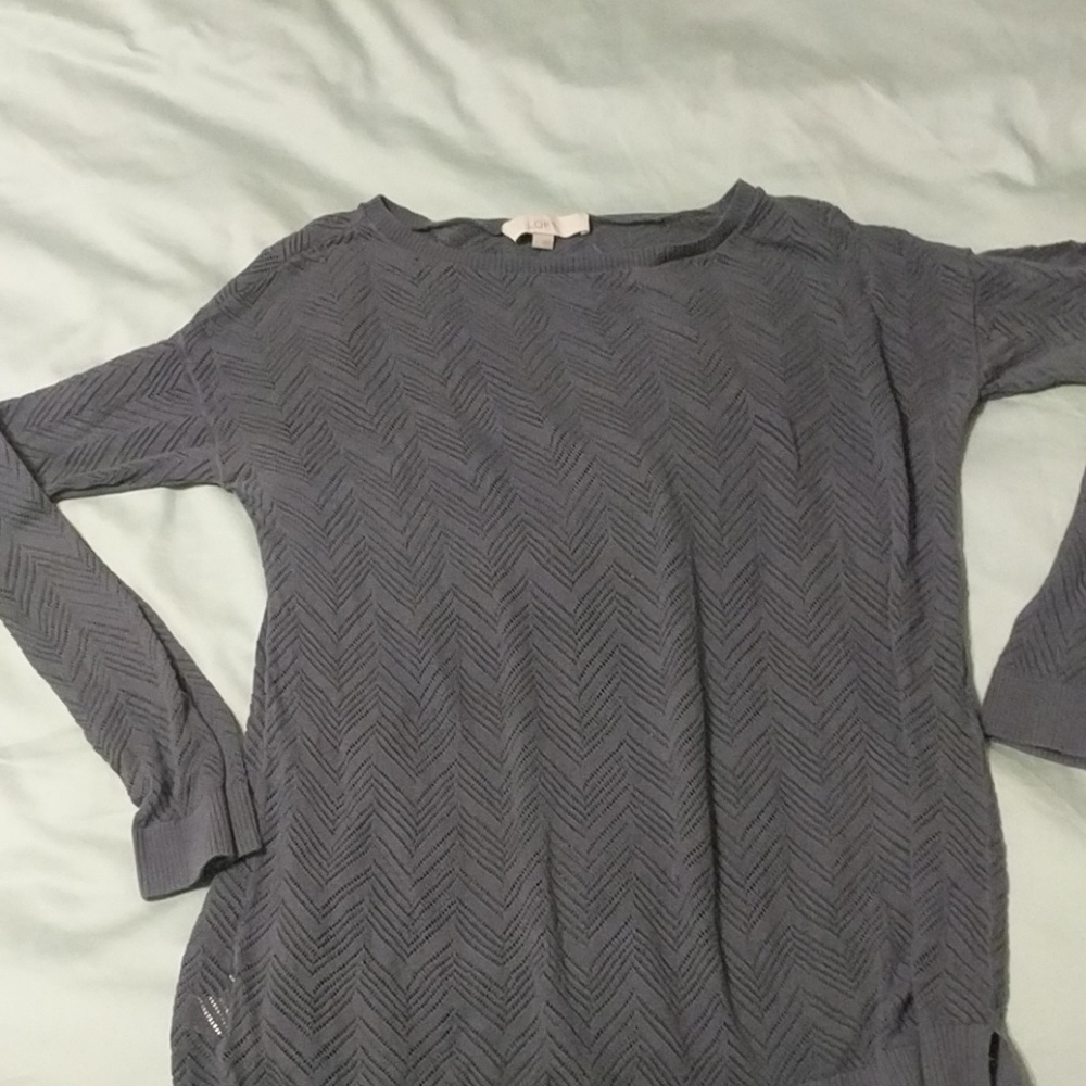 Gray Loft Crochet Sweater